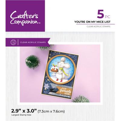 Crafter's Companion Clear Stamp - You're on my Mice List