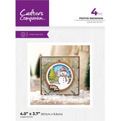 Crafter's Companion Christmas Scene - Festive Snowman