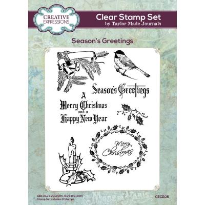 Creative Expressions Taylor Made Journals Stempel - Season's Greetings