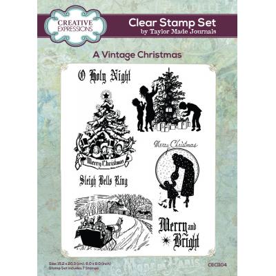 Creative Expressions Taylor Made Journals Stempel - A Vintage Christmas