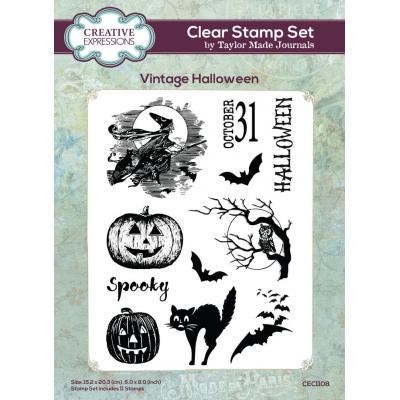 Creative Expressions Taylor Made Journals Stempel - Vintage Halloween