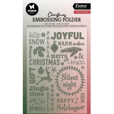 Studio Light Embossing Folder - Joyful Collage