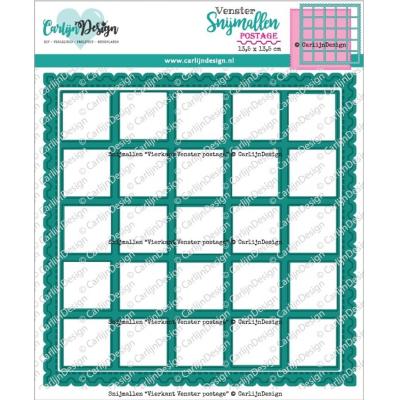 CarlijnDesign Cutting Dies - Vierkant Venster Postage