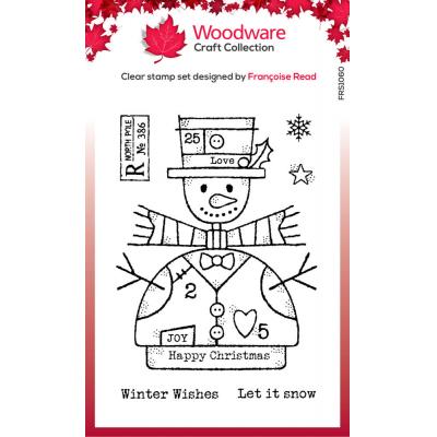 Woodware Stempel - Wooden Snowman