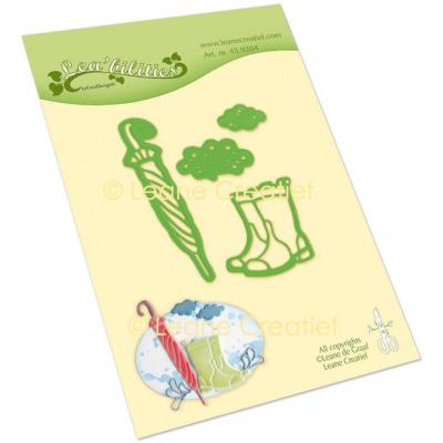 Leane Creatief Lea'Bilitie Cutting Die And Embossing - Umbrella & Boots