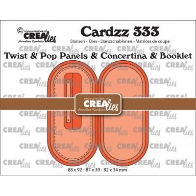 Crealies Cutting Dies - Twist & Pop B6 Panels & Concertina Card & Booklet Elongated Ovals