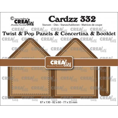 Crealies Cutting Dies - Twist & Pop A6 Panels & Concertina Card & Booklet House