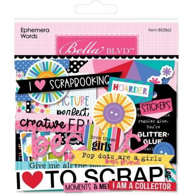 Bella BLVD Let's Scrapbook! - Ephemera Words