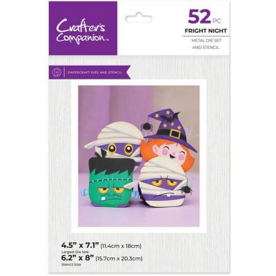 Halloween Character Boxes Stencil & Dies - Fright Night Treat Boxes