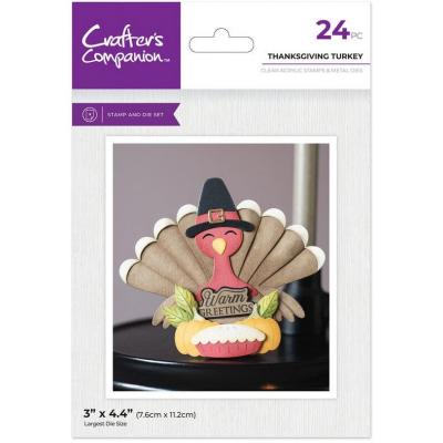Crafter's Companion Halloween & Fall Stamp & Die - Thanksgiving Turkey