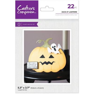 Crafter's Companion Halloween & Fall Stamp & Die - Jack-o-Lantern