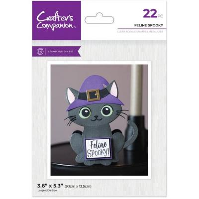 Crafter's Companion Halloween & Fall Stamp & Die - Feline Spooky
