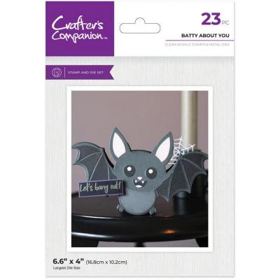 Crafter's Companion Halloween & Fall Stamp & Die -  Batty About You