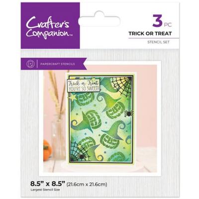 Crafter's Companion Halloween & Fall Glitter Stencil - Trick or Treat