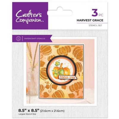 Crafter's Companion Halloween & Fall Glitter Stencil - Harvest Grace