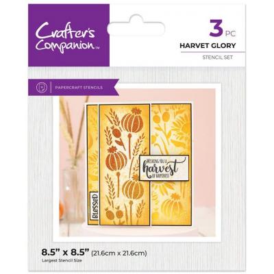 Crafter's Companion Halloween & Fall Glitter Stencil - Harvest Glory