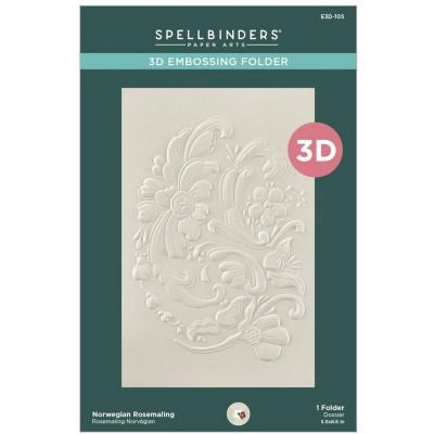 Spellbinders Embossing Folder - Norwegian Rosemaling