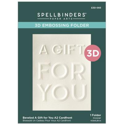 Spellbinders Embossing Folder - Beveled A Gift For You