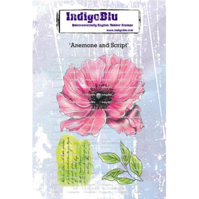 IndigoBlu Stempel - Anemone and Script
