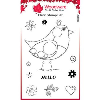 Creative Expressions Woodware Stempel - Bubble Birds Diego