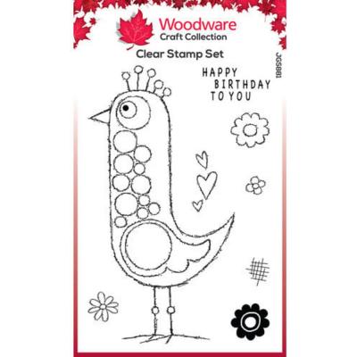 Creative Expressions Woodware Stempel - Bubble Birds Lina