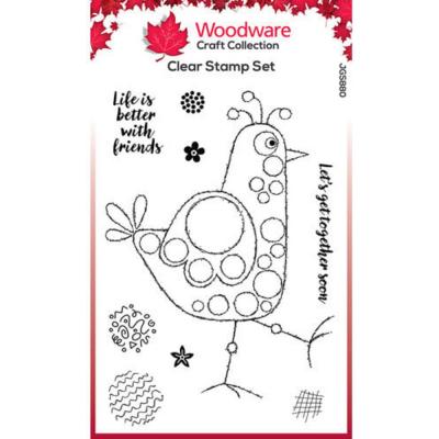 Creative Expressions Woodware Stempel - Bubble Birds Paula