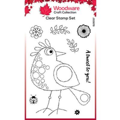 Creative Expressions Woodware Stempel - Bubble Birds Lola