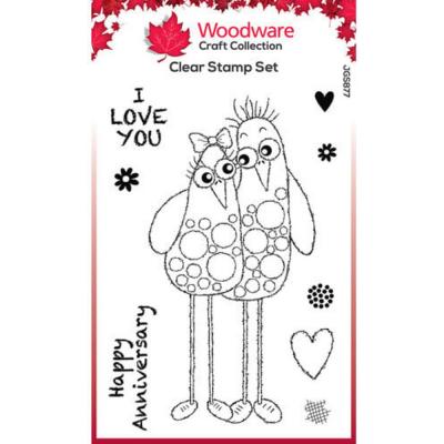 Creative Expressions Woodware Stempel - Bubble Birds Pedro & Rosa