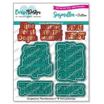 CarlijnDesign Cutting Dies - Kerstwensen 2 (NL)