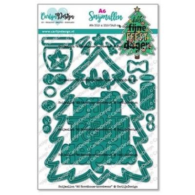 CarlijnDesign Cutting Dies - Kerstboom + Kerstwens