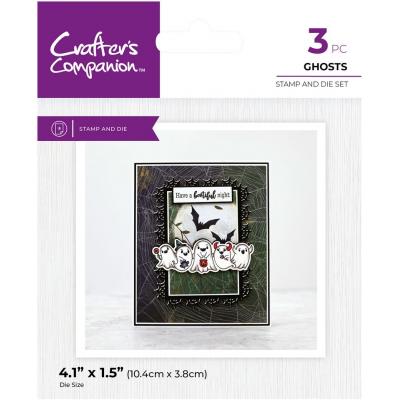 Crafter's Companion Character Embellish Stamp & Die - Ghosts