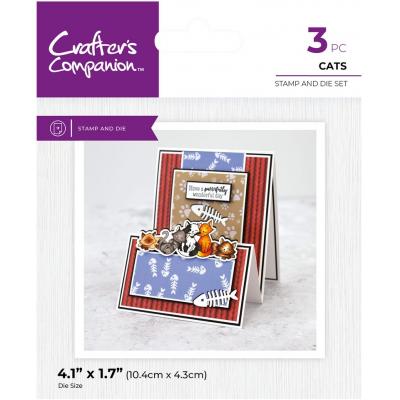 Crafter's Companion Character Embellish Stamp & Die - Cats