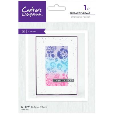 Crafter's Companion Pearl Powder Embossingfolder - Elegant Florals