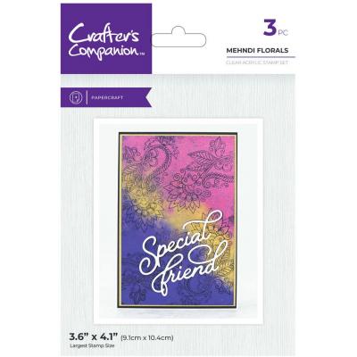 Crafter's Companion Pearl Powder Stempel - Mehndi Florals