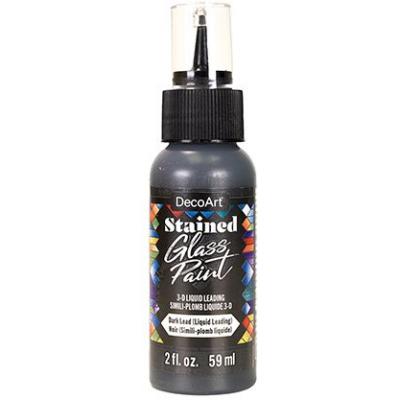 DecoArt Glass Glass Paint 3-D Liquid Leading - Dark Lead