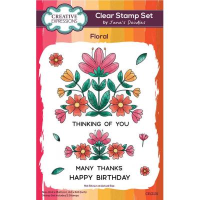 Creative Expressions Jane's Doodles Stempel - Floral