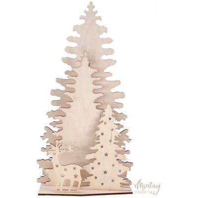 Mintay Papers Woodies Decor - Christmas Trees