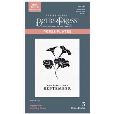 Spellbinders Press Plate - September Morning Glory