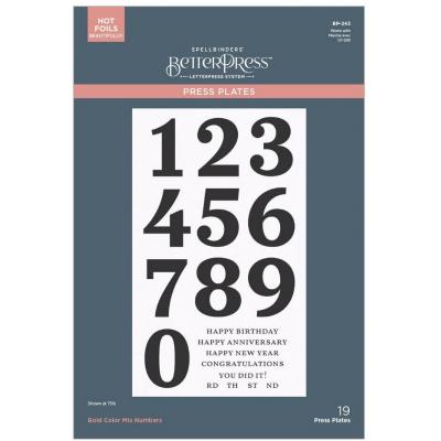 Spellbinders Press Plate - Bold Color Mix Numbers