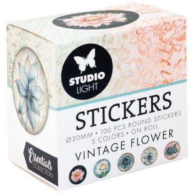 Studio Light Stickers on Roll - Vintage Flower