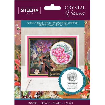 Crafter's Companion Crystal Visions Stempel - Floral Visions