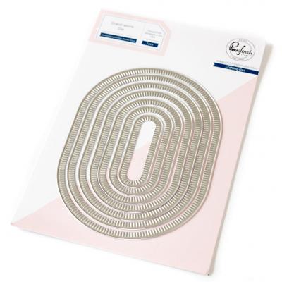 Pinkfresh Studio Dies - Nested Elongated Ovals Blanket Stitch