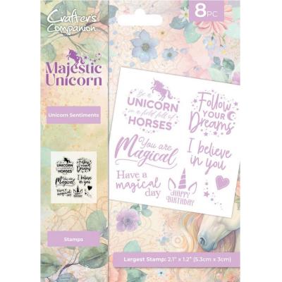 Crafter's Companion Majestic Unicorn Stempel - Unicorn Sentiments