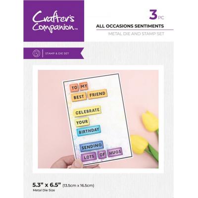 Crafter's Companion Stamp & Die - All Occasions Sentiments