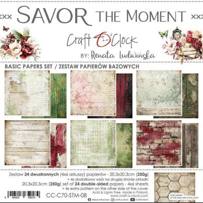 Craft O'Clock Savor The Moment - Basic Papers Set