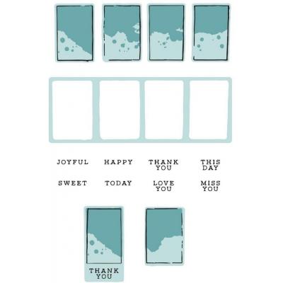 Sizzix 49 and Market Clear Stamps + Outline-Stanzen - Painted Palettes