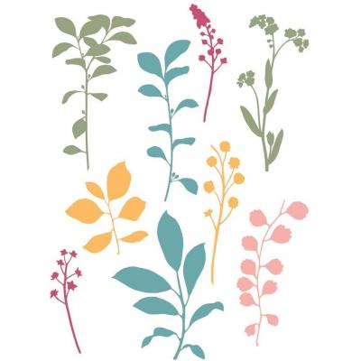 Sizzix 49 and Market Stempel - Fine Stems