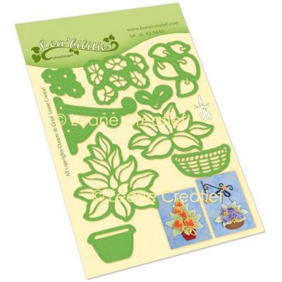 Leane Creatief Lea'Bilitie Cutting Die And Embossing - Flowers with Vase & Basket
