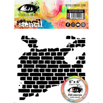 Visible Image Stencil - Distressed Brick