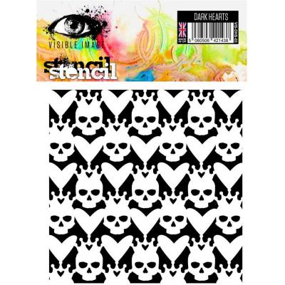 Visible Image Stencil - Dark Hearts